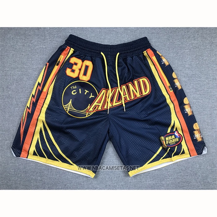 Pantalone Golden State Warriors Stephen Curry 2022 NBA Finals Azul